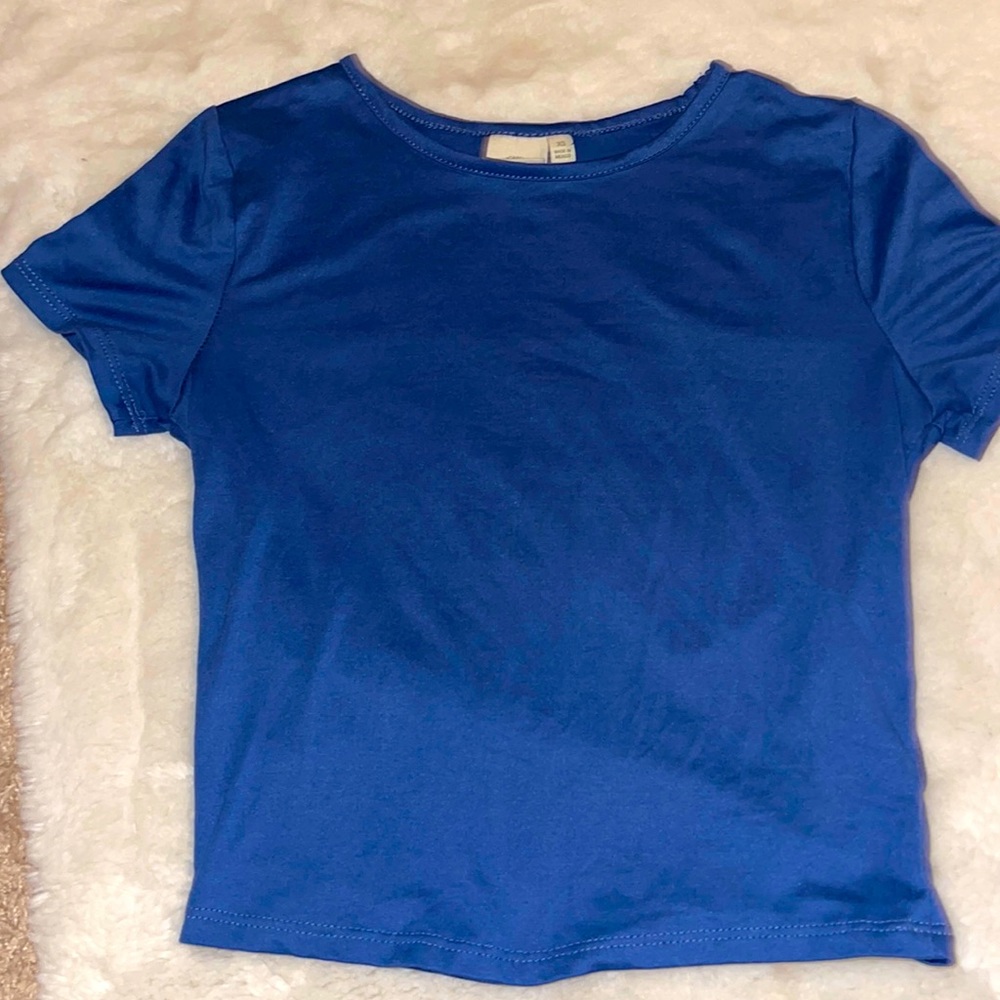 Cropped Blue tee